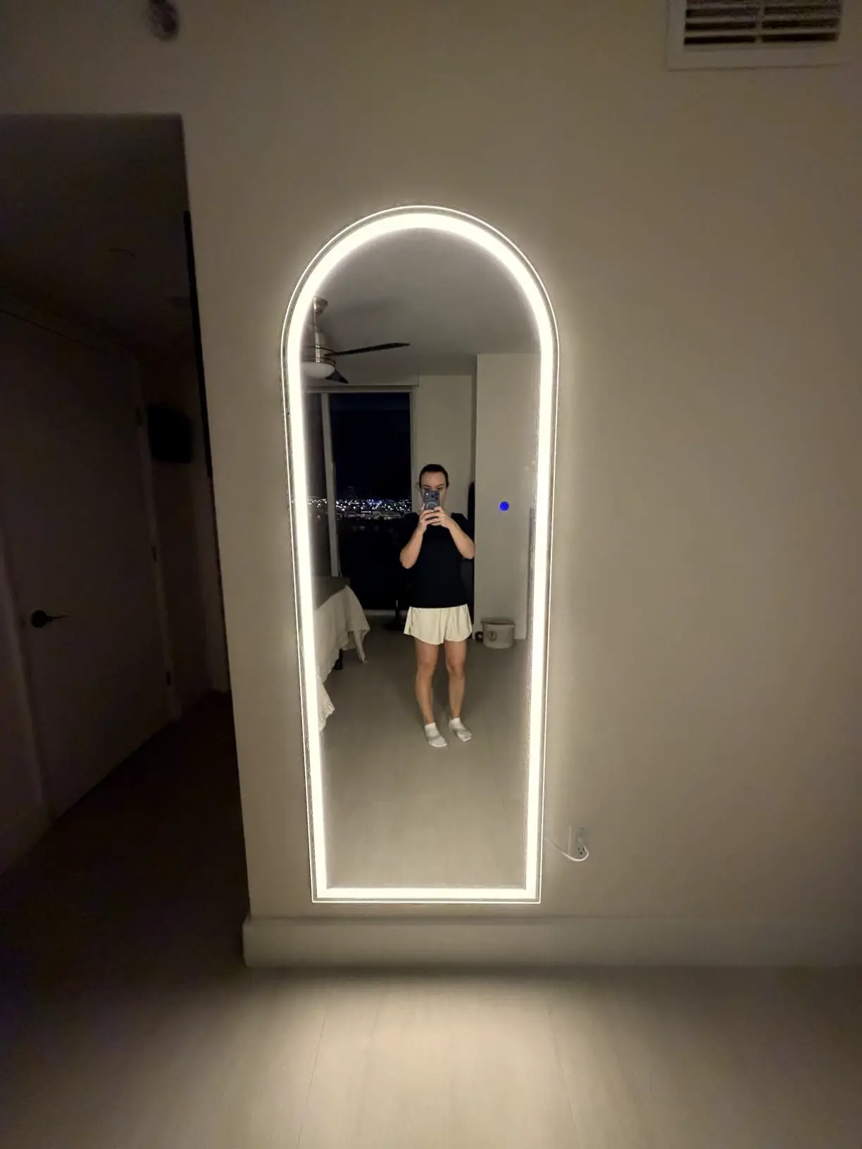 Oglindă LED cu sticlă HD, fotografie client 3